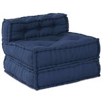 vidaXL Unité de canapé modulaire 3 Pièces Indigo Tissu