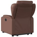 vidaXL Fauteuil inclinable électrique marron similicuir