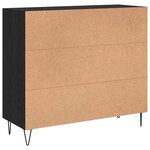 vidaXL Buffet Chêne noir 90 x 32 5 x 80 cm Bois d'ingénierie