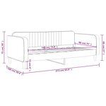 vidaXL Lit de repos gris foncé 90x190 cm velours
