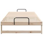 vidaXL Cadre de lit Marron 100 x 210 cm Pin massif