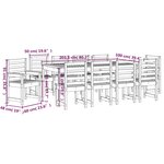 vidaXL Ensemble à manger de jardin 11 Pièces bois massif Douglas