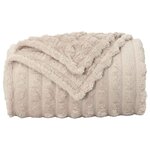 vidaXL Jeté Beige 270 x 240 cm Toison