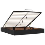 VidaXL Cadre de lit ottoman avec matelas noir 160x200 cm similicuir