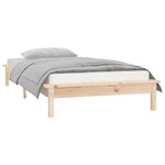 vidaXL Cadre de lit à LED sans matelas 100x200 cm bois massif
