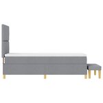 vidaXL Lit à ressorts avec tête de lit Gris clair 200 x 80 cm tissu