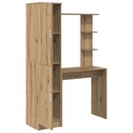 vidaXL Bureau avec rangement Chêne artisan Bois d'ingénierie