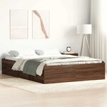 vidaXL Cadre de lit sans matelas chêne marron 120x190 cm