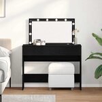vidaXL Coiffeuse Chêne noir 100 x 40 x 120 cm Bois d'ingénierie