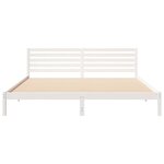 vidaXL Cadre de lit avec tête de lit Blanc 180 x 220 cm Pin massif