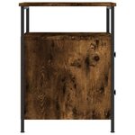 vidaXL Table de chevet chêne fumé 44x45x60 cm bois d'ingénierie