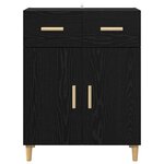vidaXL Buffet Chêne noir 34 x 69 5 x 89 cm Bois d'ingénierie