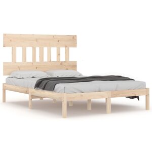 vidaXL Cadre de lit sans matelas 120x200 cm bois massif
