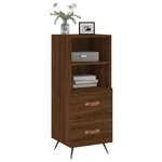 vidaXL Buffet Chêne marron 34 5x34x90 cm Bois d'ingénierie