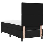 vidaXL Lit à ressorts avec matelas Noir 80 x 200 cm tissu
