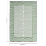 vidaXL Tapis d'extérieur Vert 140x200 cm PP