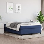 vidaXL Cadre de lit Bleu 140 x 200 cm Tissu
