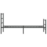 vidaXL Cadre de lit métal sans matelas avec pied de lit noir 75x190 cm