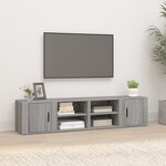 vidaXL Meubles TV 2 Pièces Sonoma gris 80x31 5x36 cm Bois d'ingénierie