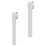 vidaXL Kit mini de porte d'armoire coulissante Acier au carbone Blanc