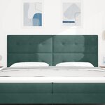 vidaXL Tête de lit LED avec bandes LED Vert 200 cm Velours