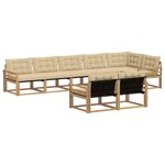 vidaXL Ensemble de canapés d'extérieur 8 pc Blanc et Beige