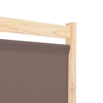 vidaXL Cloison de séparation 4 panneaux Marron 160x170x4 cm Tissu