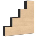 Bibliothèque/Séparateur de pièce vidaXL Chêne noir 155x24x160cm Bois d'ingénierie