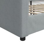 vidaXL Lit de jour gris clair 100x190 cm tissu