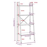 vidaXL Étagère sur pied 4 niveaux Marron foncé et noir 56x35x140 cm