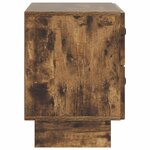 vidaXL Cabinet de chevet avec tiroir Chêne fumé 62 x 34 5 x 47 5 cm