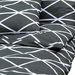 vidaXL Ensemble de housse de couette Gris 140x200 cm Coton