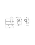 THIRARD - Demi-cylindre de serrure Trafic 12  30x10mm  laiton  anti-arrachement  anti-perçage  anti-casse  5 clés - THIRARD
