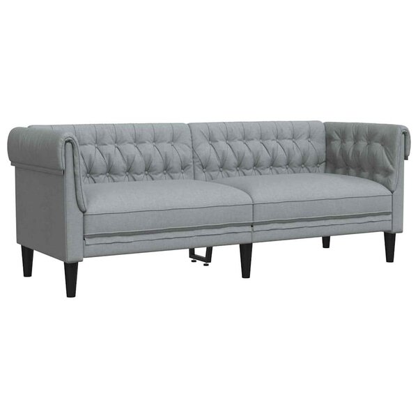 vidaXL Canapé Gris clair 201 5 x 74 5 x 74 5 cm Polyester