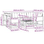 vidaXL Ensemble de canapés d'extérieur 7 pc Naturel et Beige