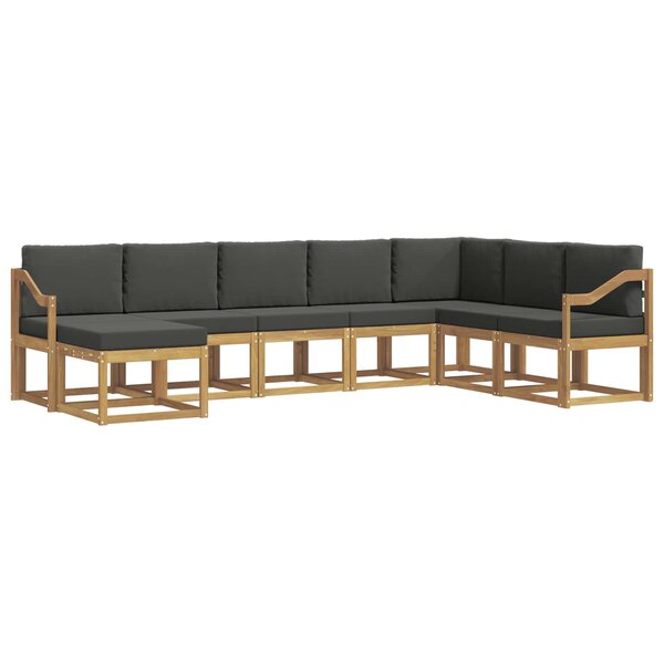 vidaXL Ensemble de canapés d'extérieur 8 pc Blanc et anthracite