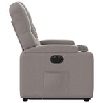 vidaXL Fauteuil inclinable électrique taupe tissu
