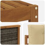 vidaXL Ensemble de canapés d'extérieur 4 pc Naturel et Beige