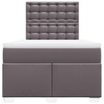 vidaXL Sommier à lattes de lit avec matelas Gris 120x200 cm Similicuir