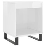 vidaXL Table de chevet Blanc brillant 40x35x50 cm Bois d’ingénierie