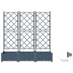 vidaXL Pots de jardin Gris 120 x 40 x 126 cm Acier