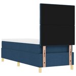 vidaXL Lit à ressorts avec tête de lit Bleu 80 x 200 cm tissu