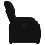 vidaXL Fauteuil inclinable en tissu noir