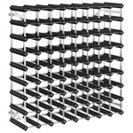 vidaXL Casier à bouteilles pour 72 bouteilles Noir Bois de pin solide