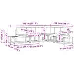 vidaXL Ensemble de canapés d'extérieur 4 Pièce Blanc et anthracite