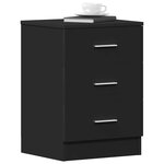 vidaXL Table de chevet Noir 38 x 35 x 56 cm Bois d'ingénierie