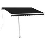 vidaXL Auvent manuel rétractable sur pied 350x250 cm Anthracite