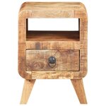 vidaXL Table de chevet 30x30x41 cm Bois de manguier brut