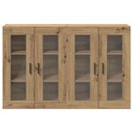 vidaXL Placards muraux 2 pièces en chêne artisan 69 5 x 34 x 90 cm en bois technique.