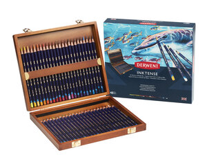 Coffret de 48 crayons base encre aquarellables Derwent Inktense